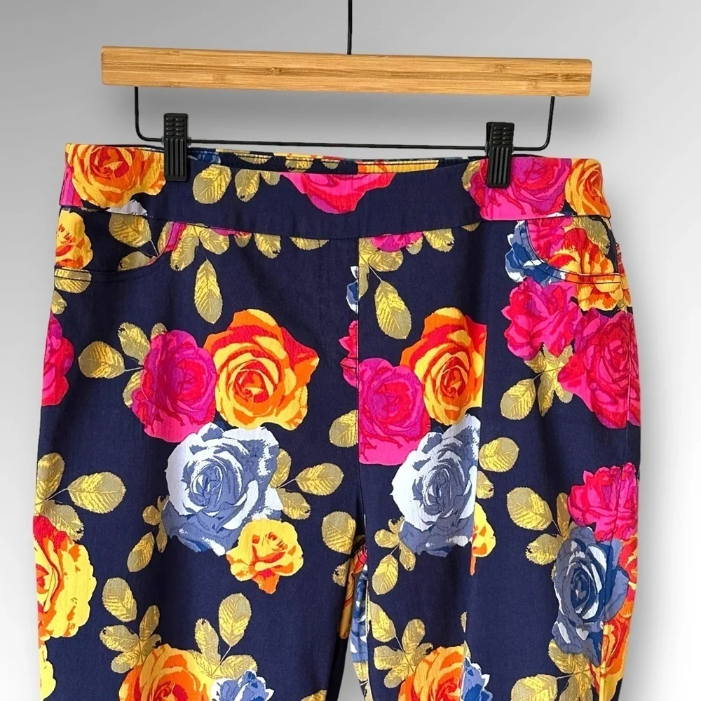 Soft Surroundings Womens Floral legging pants High Rise Sz XL